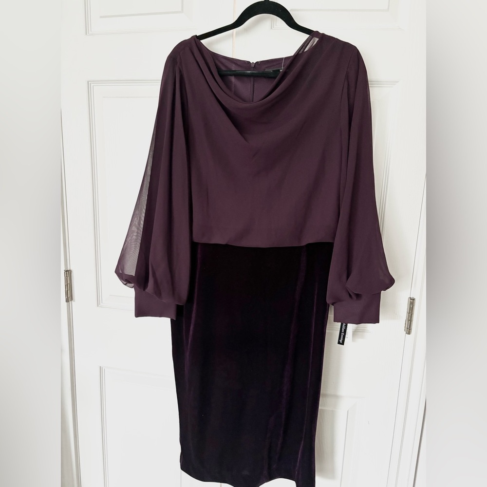 NWT Addison  Evenings Eggplant Dress Sz 12